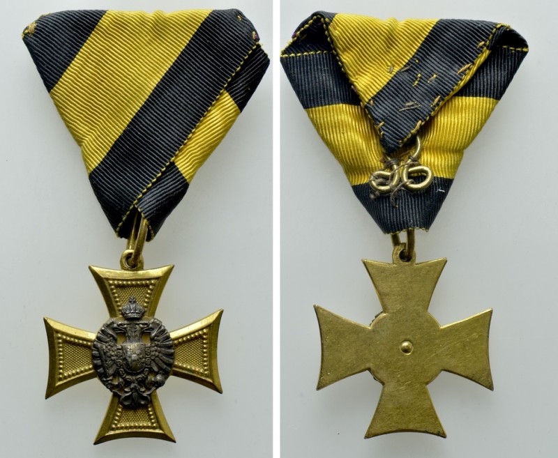 AUSTRIAN EMPIRE. Franz Joseph I (1848-1916). Militärdienstzeichen I Klasse für O...
