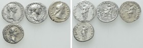 4 Denari of Trajan, Sabina and Nerva. 

Obv: .
Rev: .

. 

Condition: See picture.

Weight: g.
 Diameter: mm.