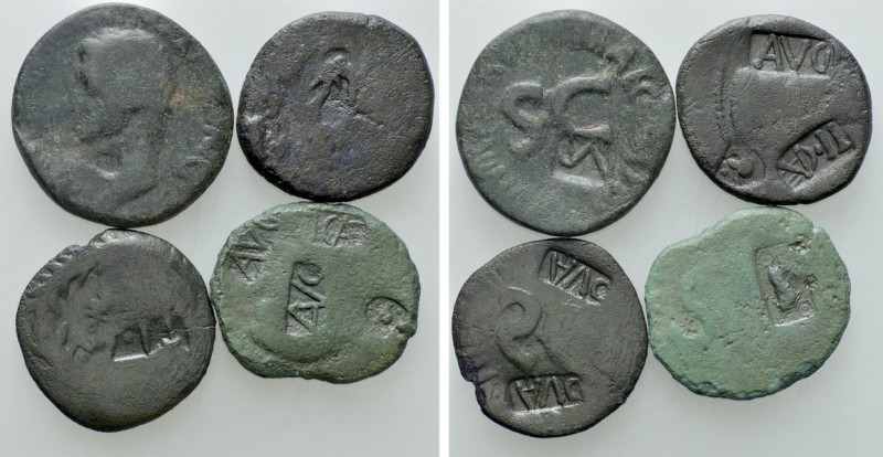 4 Roman Coins With Counter Marks. 

Obv: .
Rev: .

. 

Condition: See pic...