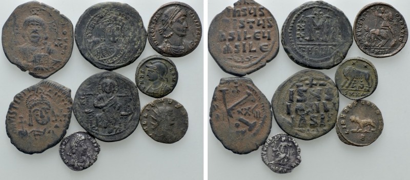 8 Roman and Byzantine Coins. 

Obv: .
Rev: .

. 

Condition: See picture....
