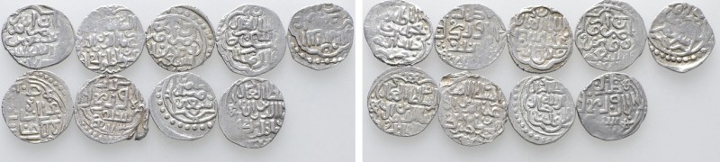 9 Coins of the Golden Horde Khanate. 

Obv: .
Rev: .

. 

Condition: See ...