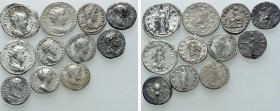 11 Roman Coins. 

Obv: .
Rev: .

. 

Condition: See picture.

Weight: g.
 Diameter: mm.
