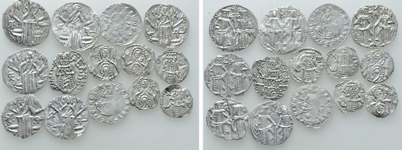 14 Medieval Coins of Bulgaria. 

Obv: .
Rev: .

. 

Condition: See pictur...