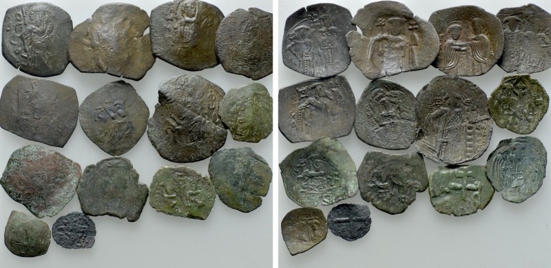 14 Byzantine Coins. 

Obv: .
Rev: .

. 

Condition: See picture.

Weigh...