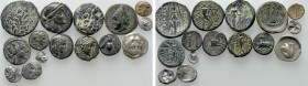 15 Greek Coins. 

Obv: .
Rev: .

. 

Condition: See picture.

Weight: g.
 Diameter: mm.