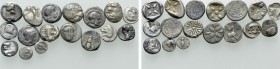 17 Greek Fractions. 

Obv: .
Rev: .

. 

Condition: See picture.

Weight: g.
 Diameter: mm.