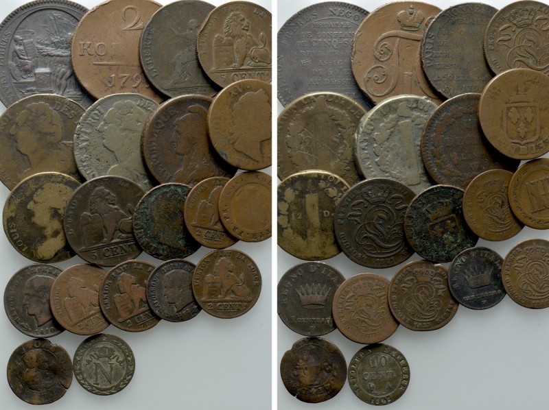 20 Coins of France; Belgium etc. 

Obv: .
Rev: .

. 

Condition: See pict...