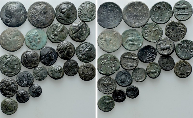 22 Greek Coins. 

Obv: .
Rev: .

. 

Condition: See picture.

Weight: g...