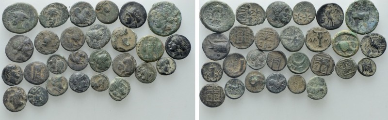 Circa 27 Greek Coins. 

Obv: .
Rev: .

. 

Condition: See picture.

Wei...