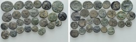 Circa 27 Greek Coins. 

Obv: .
Rev: .

. 

Condition: See picture.

Weight: g.
 Diameter: mm.