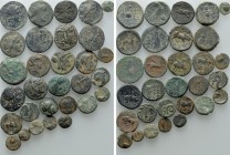 30 Greek Coins. 

Obv: .
Rev: .

. 

Condition: See picture.

Weight: g.
 Diameter: mm.