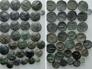 32 Greek Coins. 

Obv: .
Rev: .

. 

Condition: See picture.

Weight: g.
 Diameter: mm.