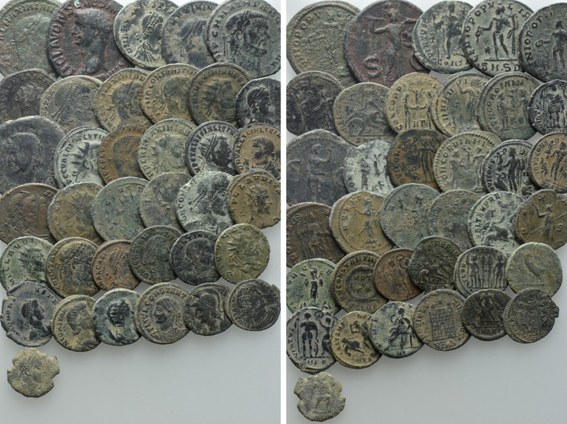 Circa 36 Roman Coins. 

Obv: .
Rev: .

. 

Condition: See picture.

Wei...