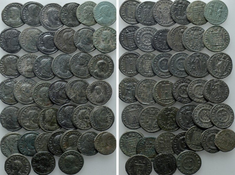 Circa 40 Late Roman Coins. 

Obv: .
Rev: .

. 

Condition: See picture.
...
