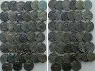 Circa 40 Late Roman Coins. 

Obv: .
Rev: .

. 

Condition: See picture.

Weight: g.
 Diameter: mm.