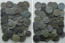 Circa 43 Late Roman Coins. 

Obv: .
Rev: .

. 

Condition: See picture.

Weight: g.
 Diameter: mm.