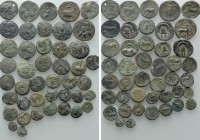 Circa 43 Greek Coins. 

Obv: .
Rev: .

. 

Condition: See picture.

Weight: g.
 Diameter: mm.