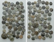 Circa 60 Greek Coins. 

Obv: .
Rev: .

. 

Condition: See picture.

Weight: g.
 Diameter: mm.