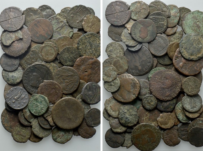 Circa 65 Ancient Coins. 

Obv: .
Rev: .

. 

Condition: See picture.

W...