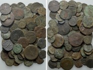 Circa 65 Ancient Coins. 

Obv: .
Rev: .

. 

Condition: See picture.

Weight: g.
 Diameter: mm.