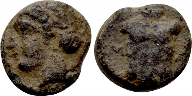 IONIA. Magnesia ad Maeandrum. Ae (Circa 400 BC). 

Obv: Laureate head of Apoll...