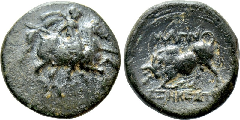 IONIA. Magnesia ad Maeandrum. Ae (Circa 350-200 BC). Exekestes, magistrate. 

...