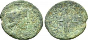 IONIA. Magnesia ad Maeandrum. Julia I (the Elder) (Wife of Tiberius, 11 BC-14 AD). Ae. 

Obv: ΙΟΥΛΙΑ ϹEΒΑϹΤΗ . 
Draped bust right.
Rev: ΜΑΓΝΗΤΩΝ /...