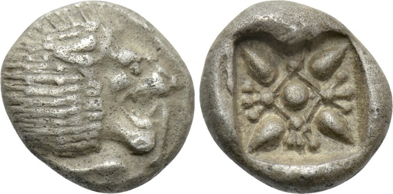 IONIA. Miletos. Obol or Hemihekte (6th-5th centuries BC). 

Obv: Forepart of l...