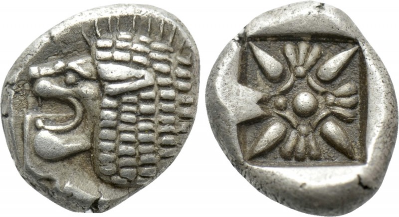 IONIA. Miletos. Obol or Hemihekte (Late 6th-early 5th centuries BC). 

Obv: Fo...