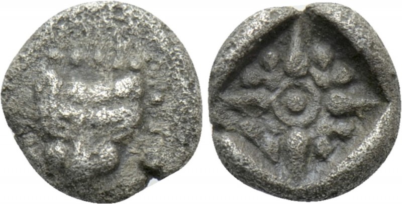 IONIA. Miletos. 1/64 Stater (Late 6th-early 5th centuries BC). 

Obv: Facing h...