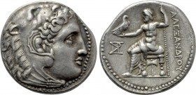 IONIA. Miletos. Tetradrachm (Circa 300 - 295 BC). In the Name of Alexander III of Macedon. 

Obv: Head of Herakles right, wearing lion skin.
Rev: A...
