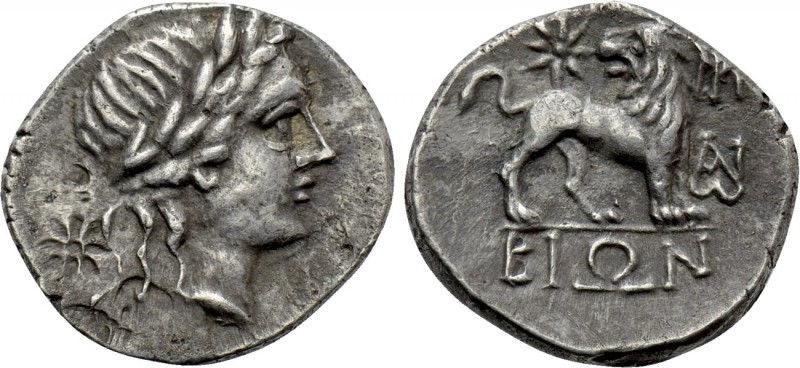 IONIA. Miletos. Hemidrachm (Circa 225-190 BC). Bion, magistrate. 

Obv: Laurea...