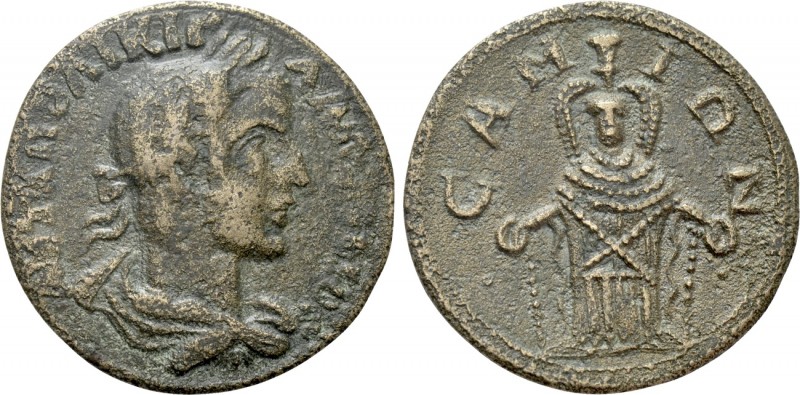 IONIA. Samos. Gallienus (253-268). Ae. 

Obv: AYT K ΠO ΛI ΓAΛΛIHNOC. 
Laureat...