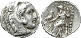 IONIA. Teos. Drachm (Circa 323-319 BC). In the Name of Alexander III of Macedon. 

Obv: Head of Herakles right, wearing lion skin.
Rev: AΛEΞANΔPOY....