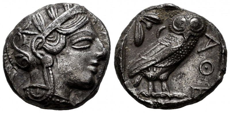 Attica. Athens. Tetradrachm. 440-404 a.C. (Gc-2526). (Sng Cop-31). Anv.: Head of...