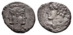 Cilicia. Uncertain. Obol. s. IV a.C. (Sng Levante-647). (Klein-647). Anv.: Janiform head of Athena. Rev.:  Young Herakles coat, with lion skin around ...