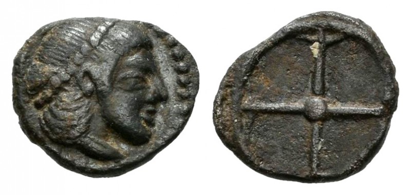 Sicily. Syracuse. Obol. 478–475 BC. (HGC 2, 1371). Anv.: Head of Arethousa right...