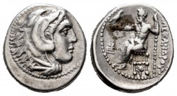 Kingdom of Macedon. Alexander III, "The Great". Drachm. 324/3 a.C. Sardes. Struck under Menander. (Price-2553). Anv.: Heracles' head to right coated w...