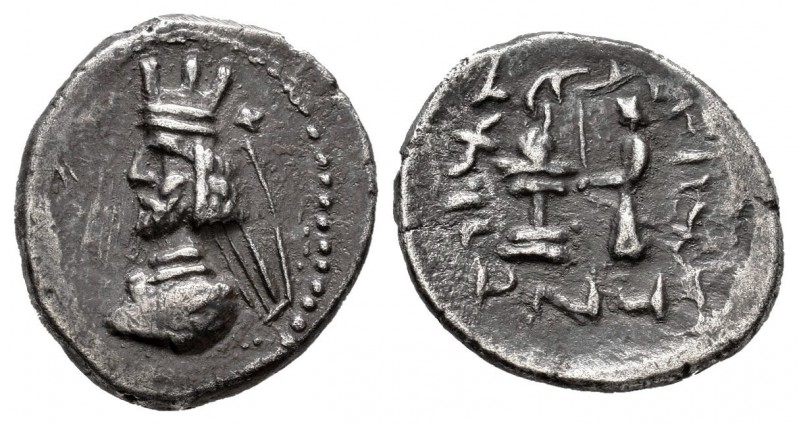 Kingdom of Parthia. Artaxerxes II. Hemidrachm. Siglo I a.C. (Sunrise-592). (Alra...