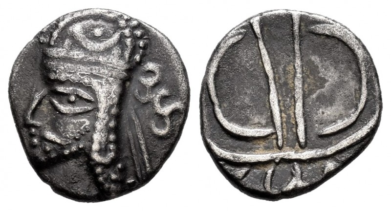 Kingdom of Parthia. Uncertain King. Hemidrachm. Siglo I a.C. (Alram-619). (Sunri...
