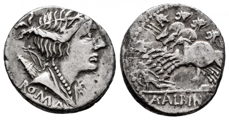Postumius. Aulus Postumius Albinus. Denarius. 96 BC. Auxiliary mint of Rome. (Ff...