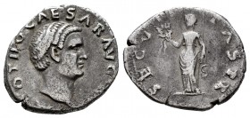 Otho. Denarius. 69 d.C. Rome. (Ric-8). (Bmc-18). (C-17). Anv.: IMP M OTHO CAESAR AVG TR P. Head to right. Rev.: SECVRITAS P R. Securitas standing with...