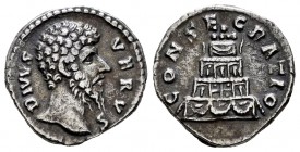 Lucius Verus. Denarius. 169 d.C. Rome. (Spink-5206). (Ric-596b). (Seaby-58). Ag. 2,55 g. Struck by Marcus Aurelius. Tone. Choice VF. Est...70,00. /// ...