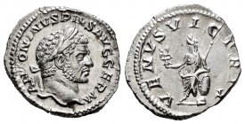 Caracalla. Denarius. 198-217 d.C. Rome. (Ric-311). (Ch-606). Anv.: ANTONINVS PIVS AVG GERM. Laureate head of Caracalla to right. Rev.: VENVS VICTRIX V...