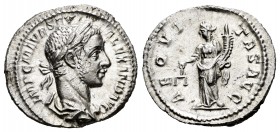 Severus Alexander. Denarius. 222-228 d.C. Rome. (Ric-127). (Bmcre-330). (Rsc-9). Anv.: IMP C M AVR SEV ALEXAND AVG, laureate and draped bust right. Re...