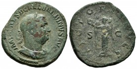 Balbinus. Sestertius. 238 d.C. Rome. (Ric-25). (Ch-29). Anv.: IMP CAES D CAEL BALBINVS AVG, Laureate, draped and cuirassed bust right. Rev.: VICTORIA ...