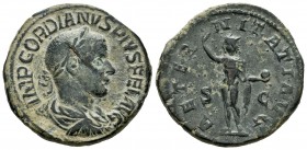 Gordian III. Sestertius. 240 d.C. Rome. (Spink-8702). (Ric-297a). Rev.: AETERNITATI AVG SC. Ae. 19,28 g. Choice VF. Est...170,00. /// SPANISH DESCRIPT...