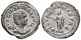 Otacilia Severa. Antoninianus. 249 d.C. Rome. (Ric-130). Anv.: OTACIL SEVERA AVG. Diademed and draped bust over right crescent . Rev.: PIETAS AVGVSTAE...