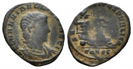 Hannibaliano. Follis. 336-337 d.C. Constantinople. (Ric-147). Anv.: FL HANNIBALLIANO REGI. Nacked and draped bust to right. Rev.: SECVRITAS PVBLICA. G...