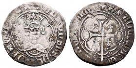 The Crown of Aragon. Alfonso V (1416-1458). 1 real. Mallorca. (Cru-834). (Cru C.G-2881). Ag. 3,34 g. Latin cross and in the quadrants: flordelisate mo...